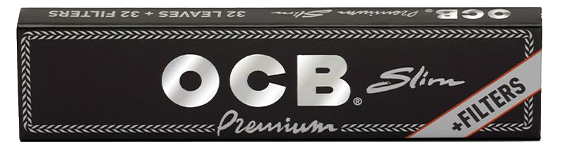 OCB Black Premium King Size Slim Longpaper + Tips (32er Box
