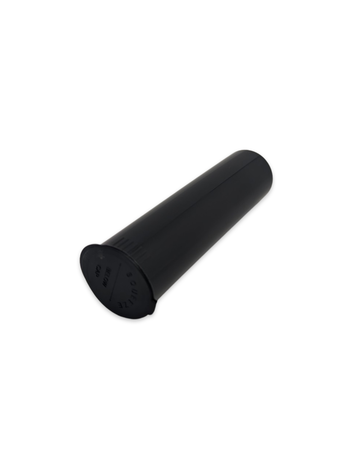 Wide Pop Top Opaque Plastic Pre-roll Tubes | 116mm x 30mm | Child Resistant | Black
