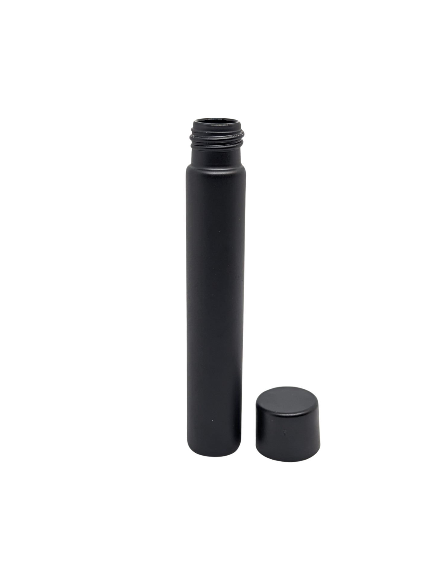Glass Pre-Roll Tube w/ CR Screw Cap | 115mm | Child Resistant | Matte Black
