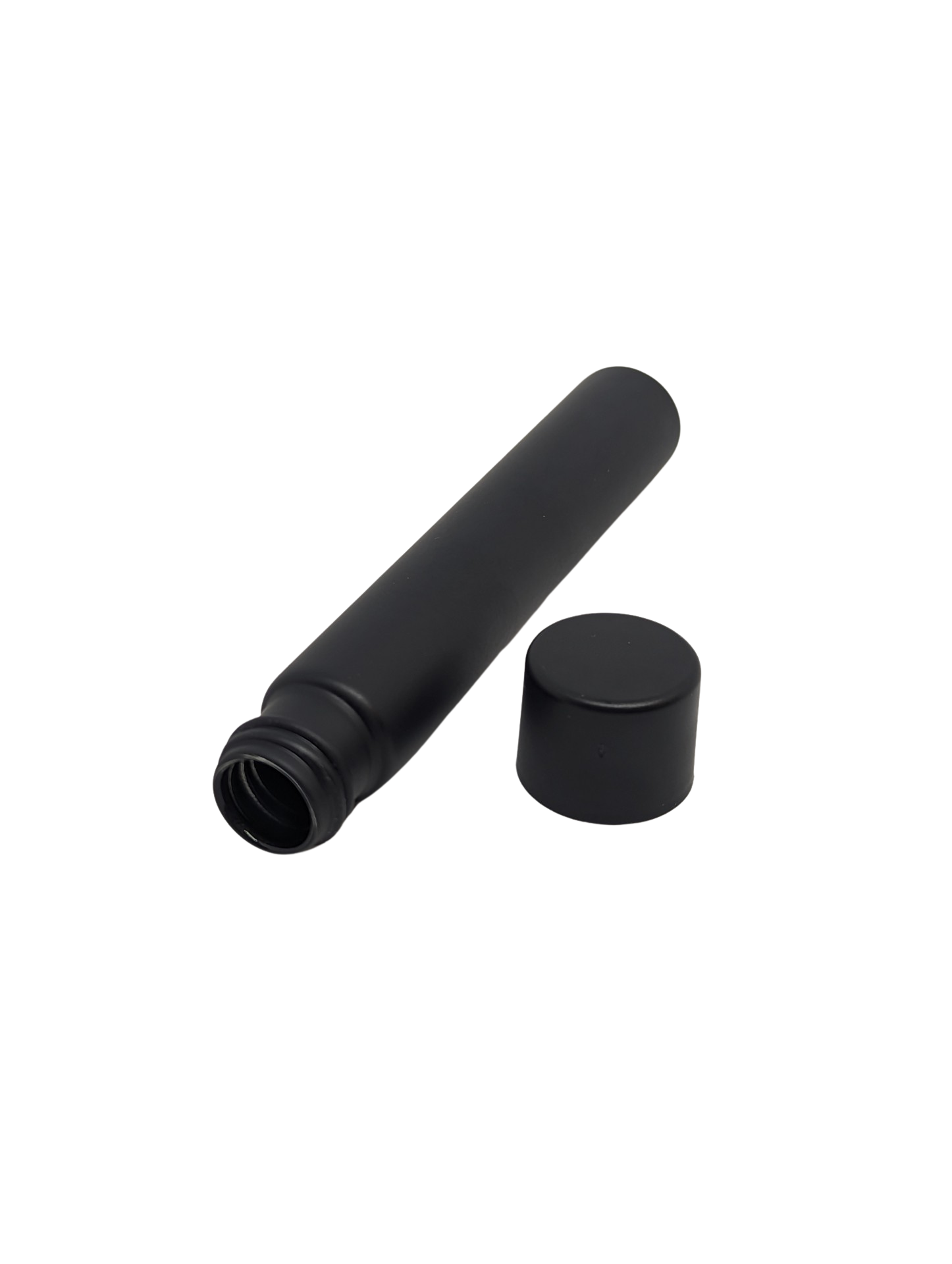 Glass Pre-Roll Tube w/ CR Screw Cap | 115mm | Child Resistant | Matte Black