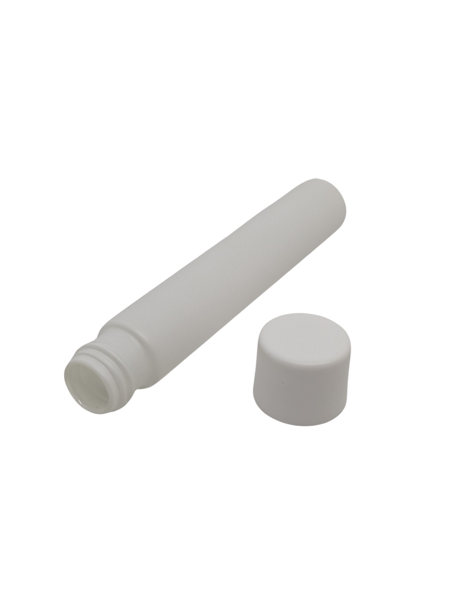 Glass Pre-Roll Tube w/ CR Screw Cap | 115mm | Child Resistant | Matte White