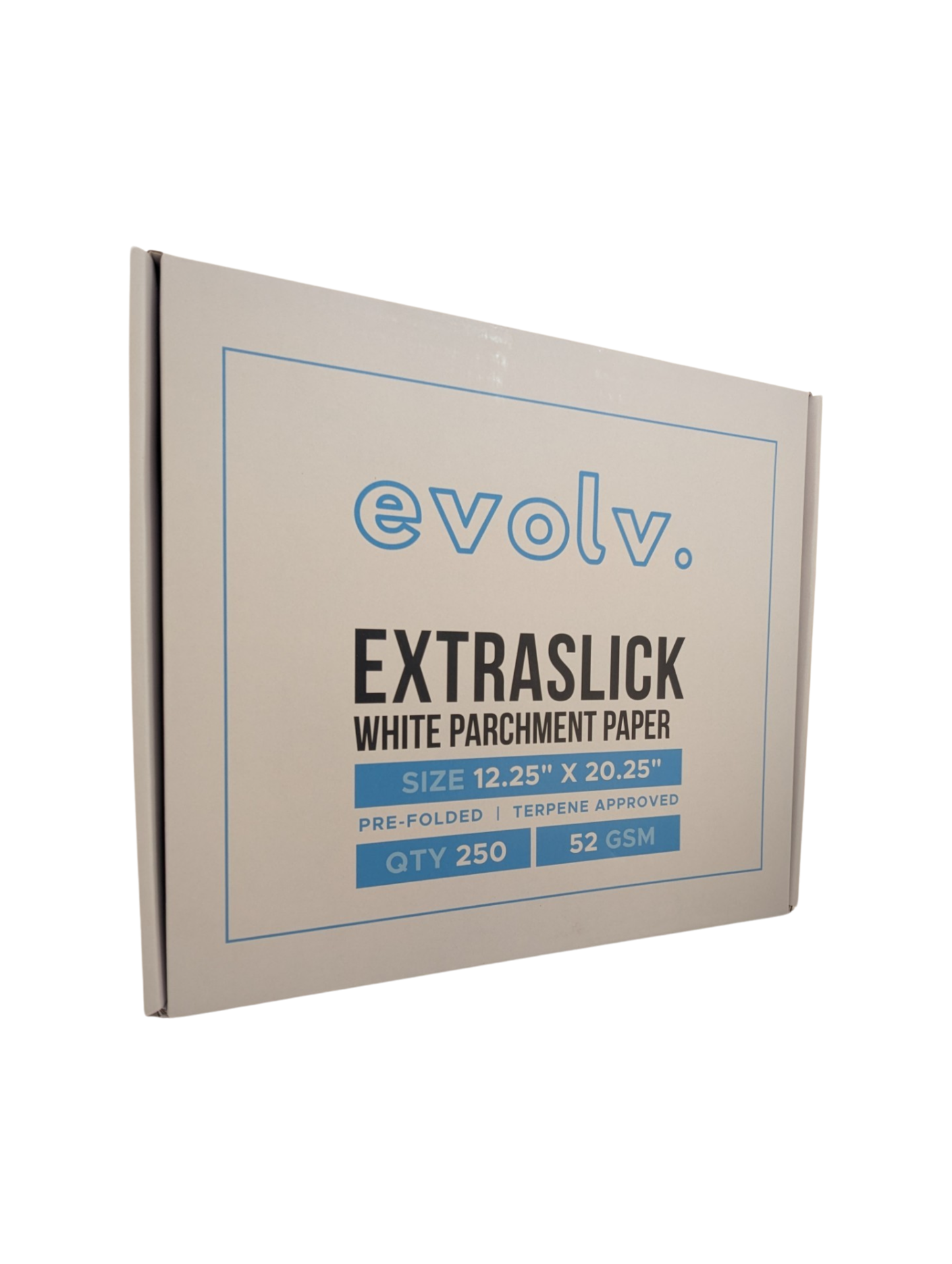 EVOLV | Rosin Press Parchment Sheets | Pre-Folded & Extra-Slick Sheets | 12.25"x20.25" | 250 Count