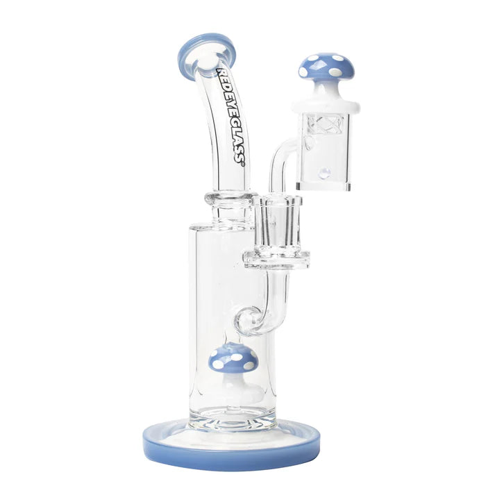 7" Funguy Concentrate Dab Rig Set | Red Eye Glass | Periwinkle Blue