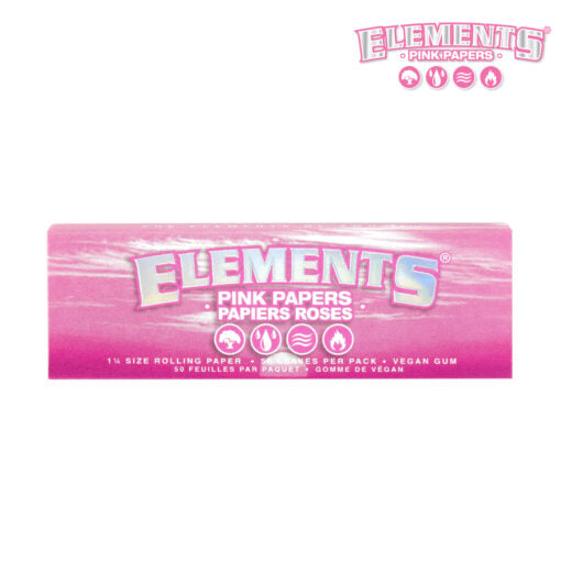 Elements Pink Rolling Papers | 1 1/4 Size