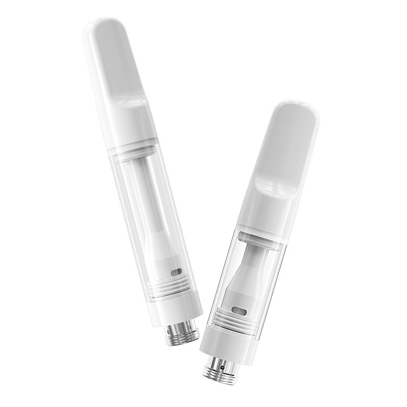 EVOLV 1.0ml Full Ceramic Core/ Glass Body Press-on Vaporizer Cartridge | White (HC Compliant)