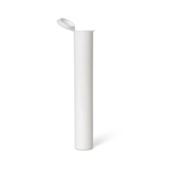 King Size Pop Top Opaque Plastic Pre-roll Tubes | 116mm | Child Resistant | White