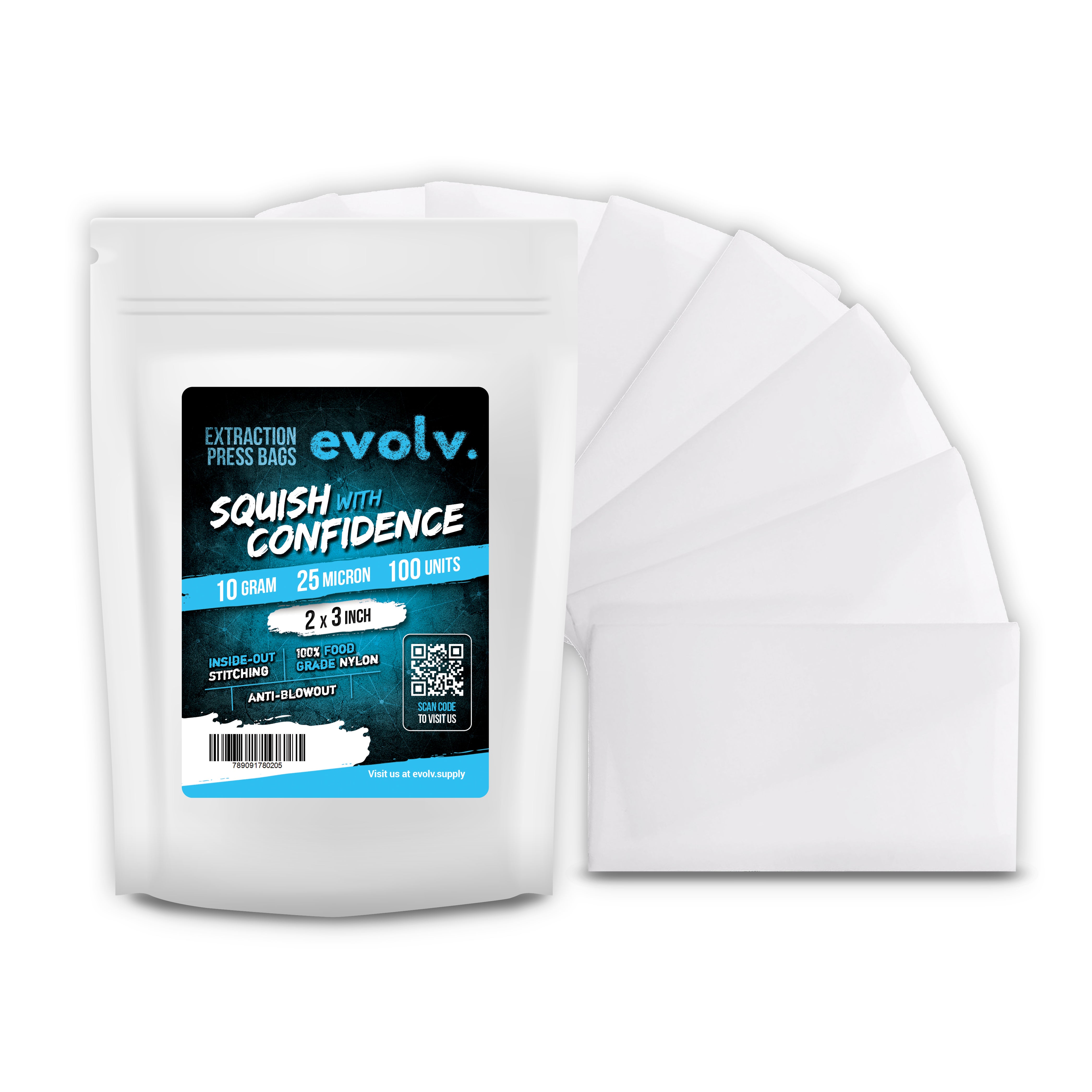 EVOLV Rosin Press Bags - 2" x 3" - 25u Micron