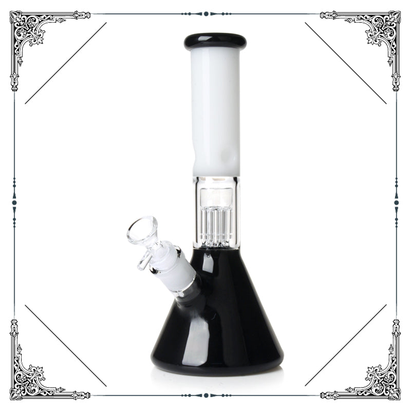 11" Beaker Base Glass Water Pipe Bong w/ 6 Arm Tree Perc | PhoenixStar Glass | Multiple Colours