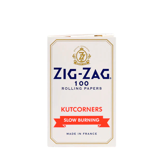 Zig Zag White Kutcorners Slow Burning Rolling Papers | Size: Single Wide Double Window