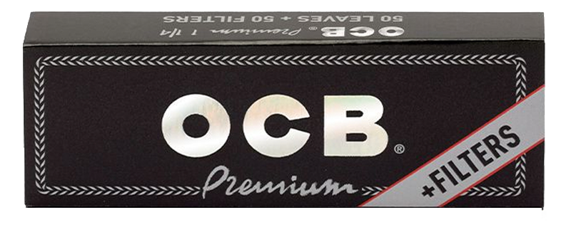 OCB Black Premium Rolling Papers + Filter Tips | Size: 1 1/4