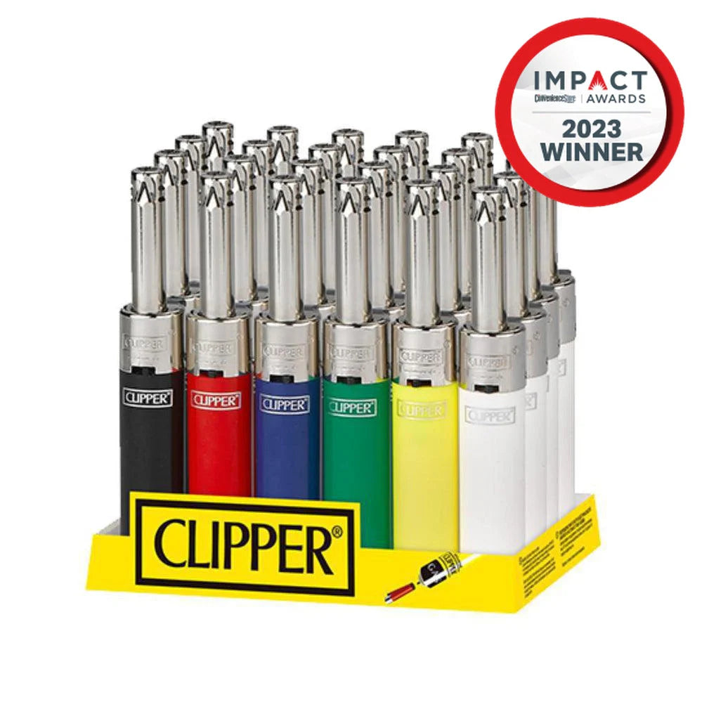 Clipper | Minitube Lighter | Reusable | 24 Pack Tray | Multiple Colours