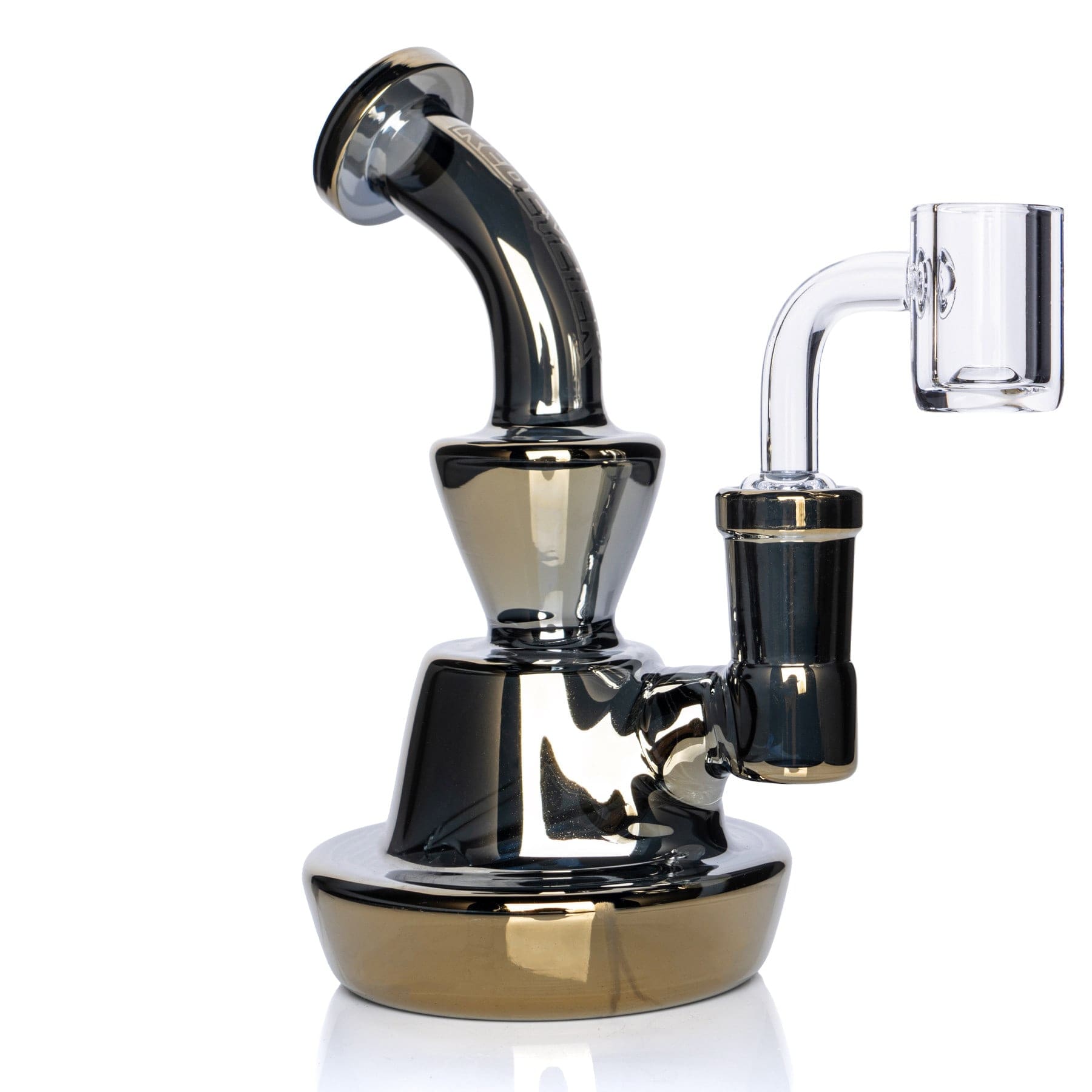 5" Metallic Terminator Finish Concentrate Rig - Red Eye Tek - Cosmic Gold