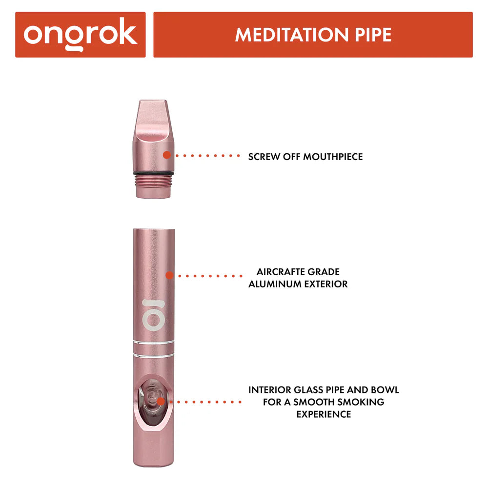 Ongrok Aluminum Meditation Hash Pipe | Multiple Colours