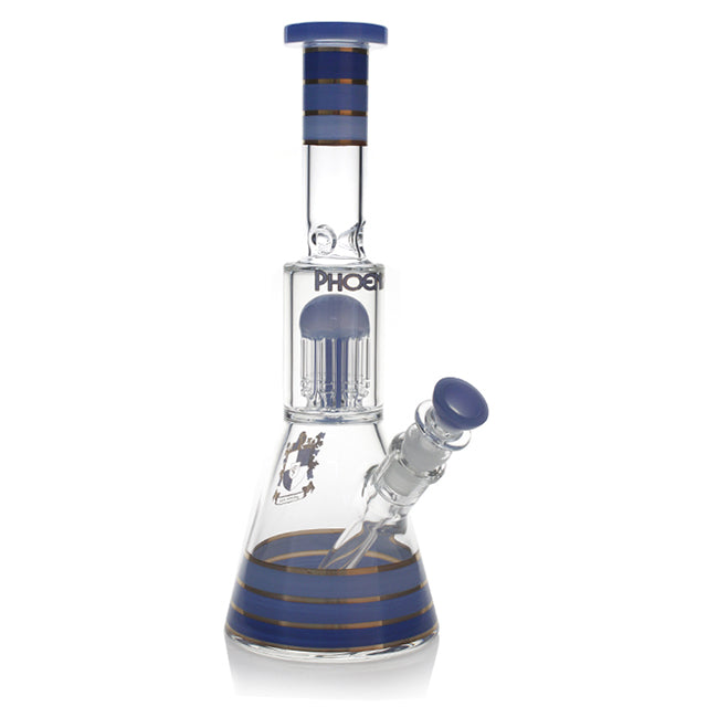 12" Beaker Base Glass Water Pipe Bong w/ 8 Arm Perc | PhoenixStar Glass | Multiple Colours