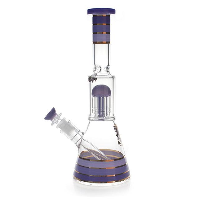 12" Beaker Base Glass Water Pipe Bong w/ 8 Arm Perc | PhoenixStar Glass | Multiple Colours