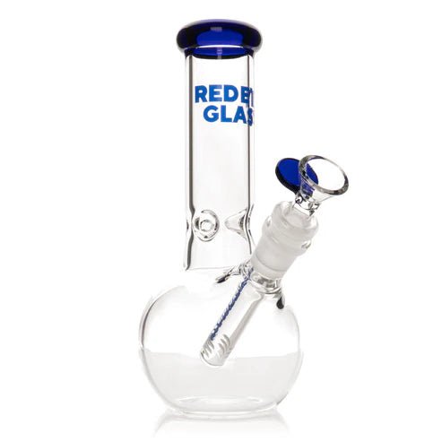8" Bubble Base Water Pipe Bong | Red Eye Glass | Multiple Colours