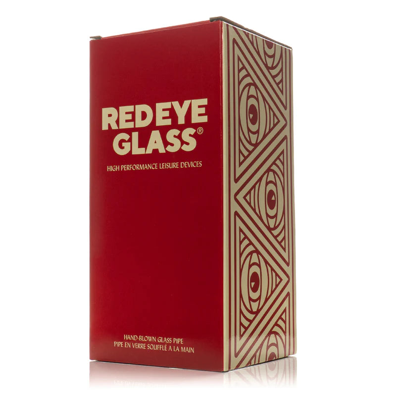 8" Straight Base Water Pipe Bong | Red Eye Glass | Multiple Colours