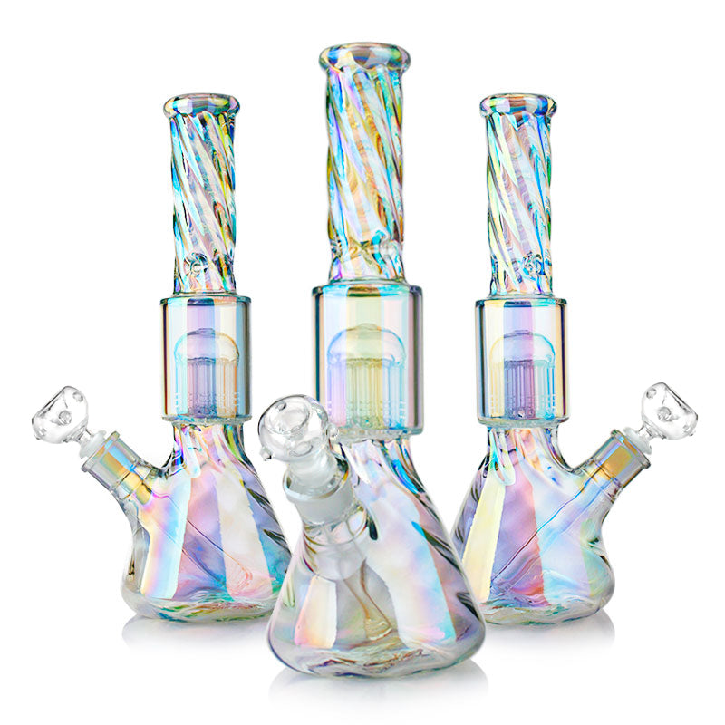 14" Spectrum Beaker Base Glass Water Pipe Bong w/ 11 Arm Perc & Ice Catcher | PhoenixStar Glass