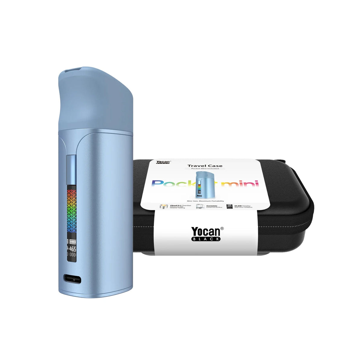 Pocket Mini Concentrate Vaporizer & Travel Case | Yocan Black | Multiple Colours