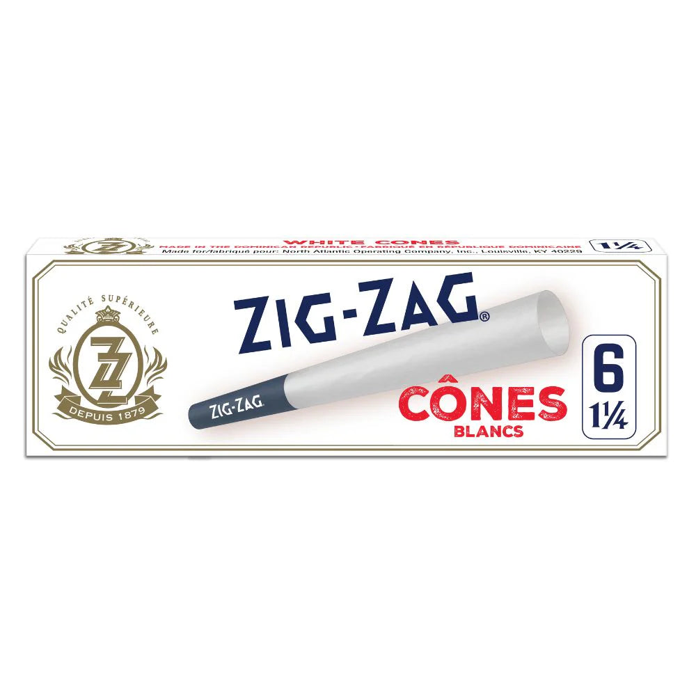 Zig Zag | Pre-Rolled White King Size Cones | 6 Pack