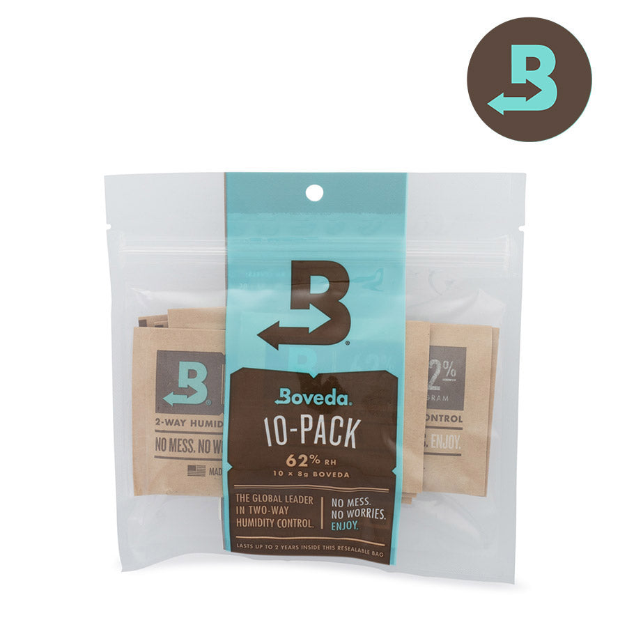 Boveda 8G Humidity Control Pack - 10/Pack - 62%