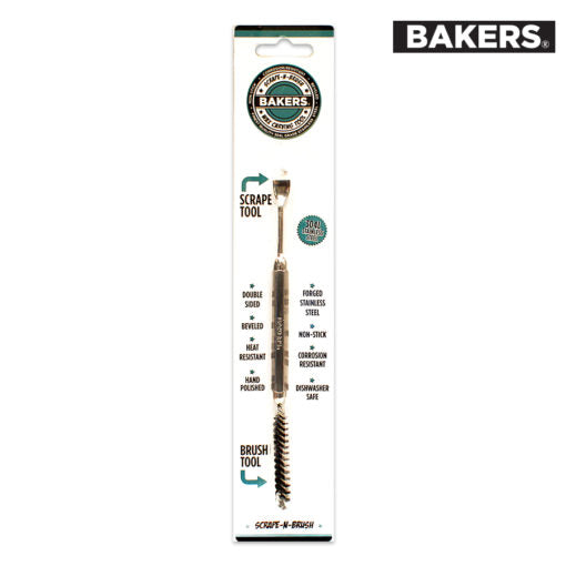 BAKERS TOOLS STAINLESS STEEL SCRAPE N BRUSH
