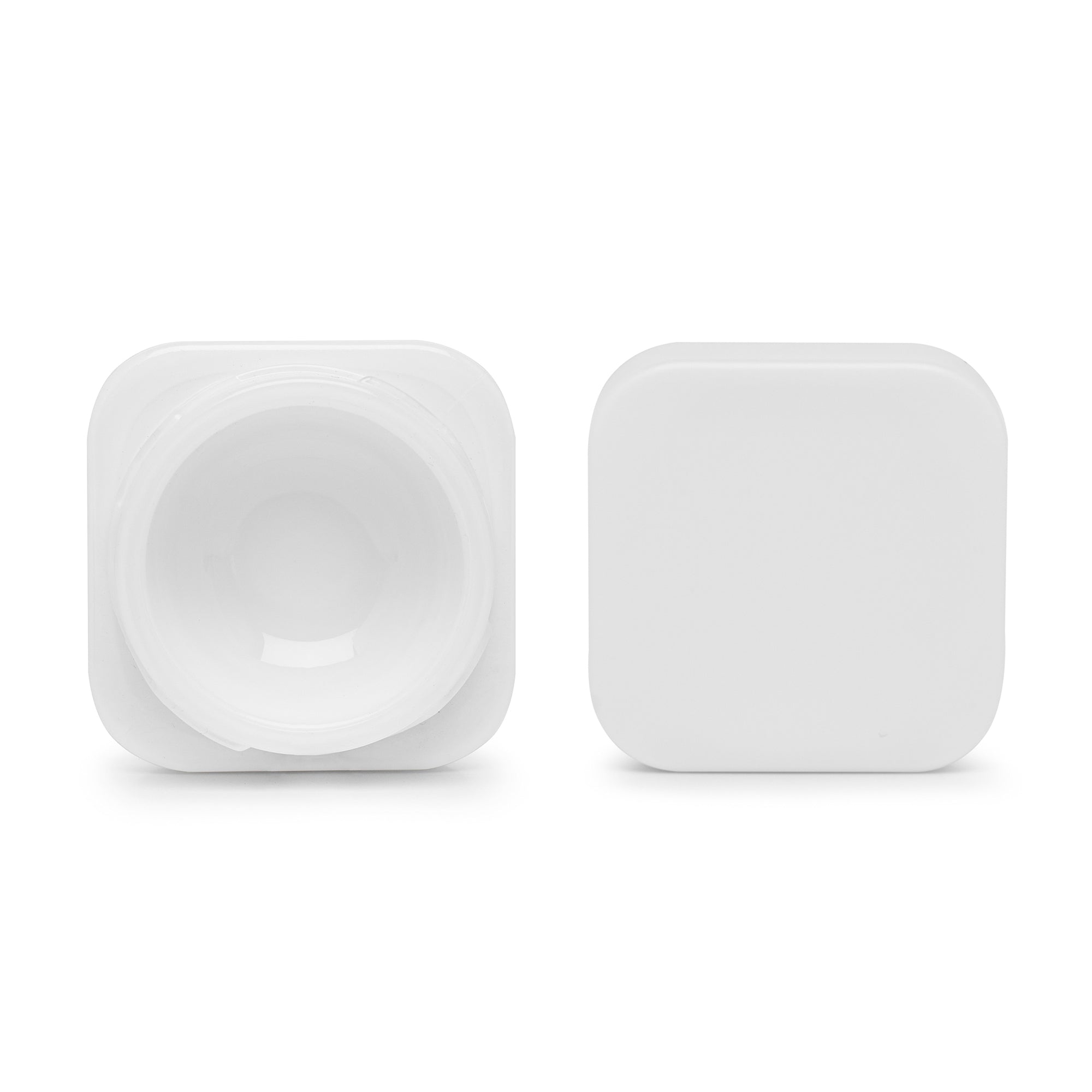 glass cube jar  with lid