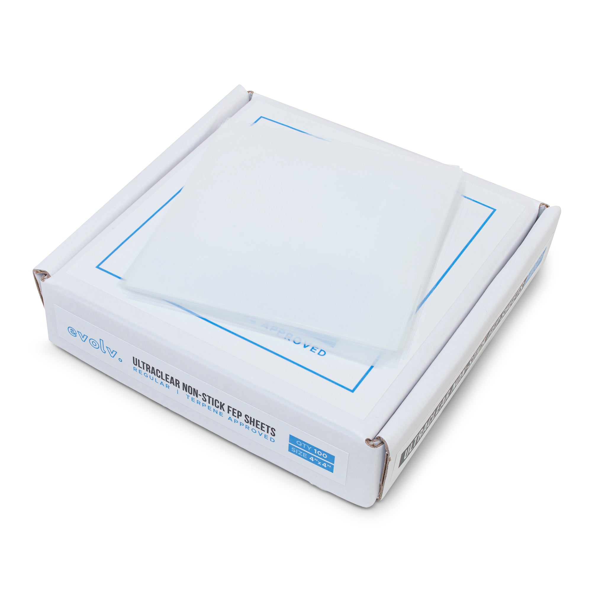 EVOLV | FEP Ultra Clear Non-Stick Sheets | 5"x5" | 100 Count