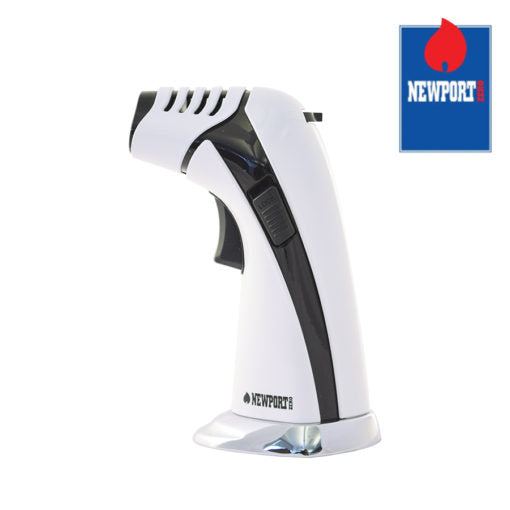Newport Triple Flame Torch - White - No Butane - 6"