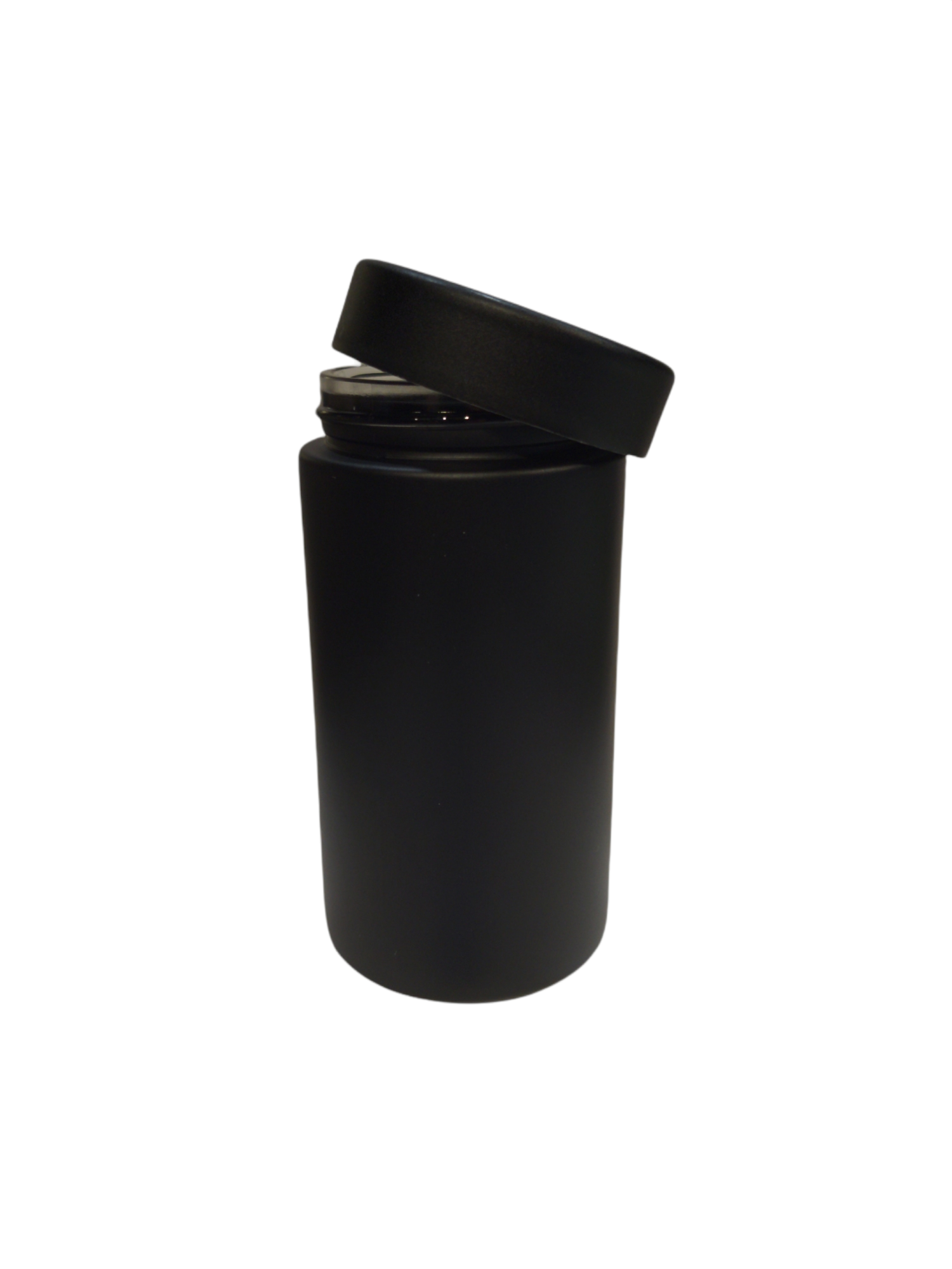 6 oz Child Resistant Glass Jar | w/ Black Plastic Screw Lid