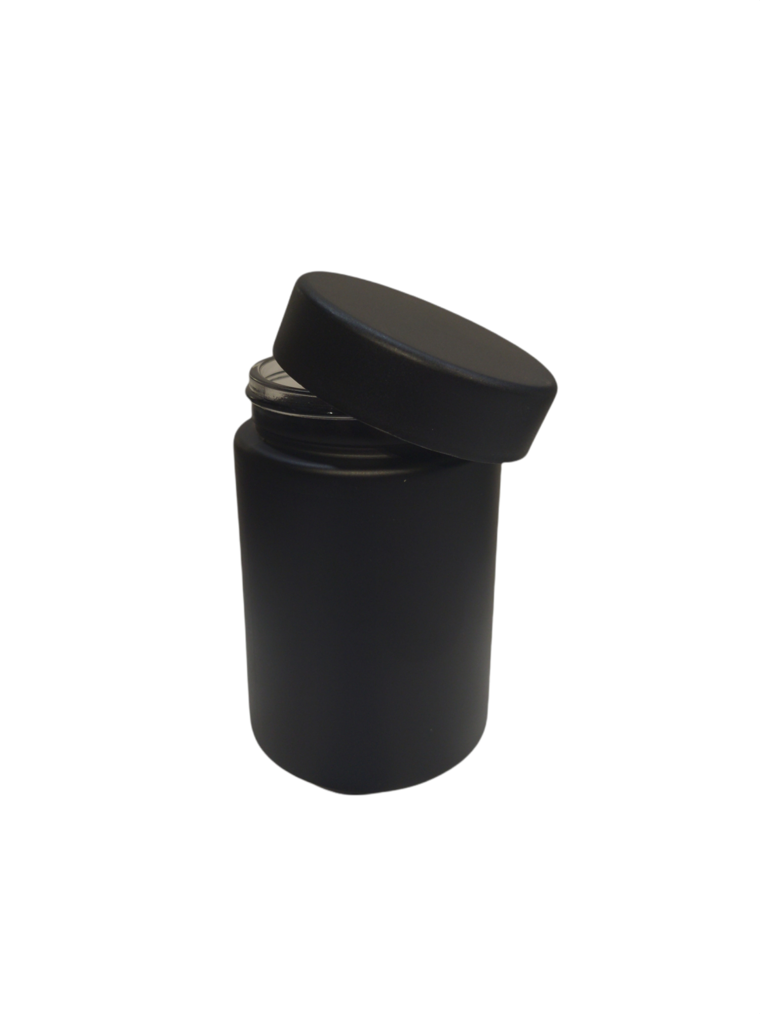 5 oz Child Resistant Glass Jar | w/ Black Plastic Screw Lid