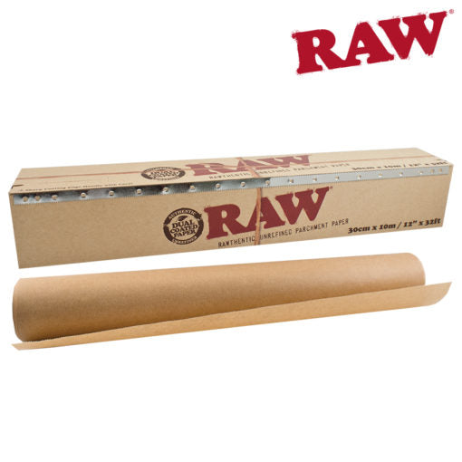 RAW Unrefined Parchment Paper Roll 300mm x 10m (12″ x 32')