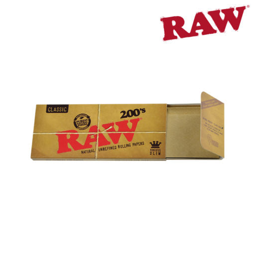 Open Pack of RAW King Size Slim Rolling Papers