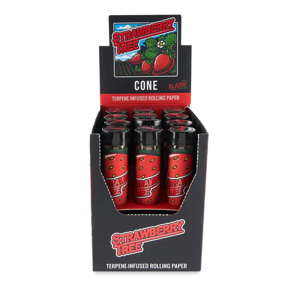 RAW x Orchard Beach | Strawberry Tree Terpene Infused Pre-Rolled Cone | King Size