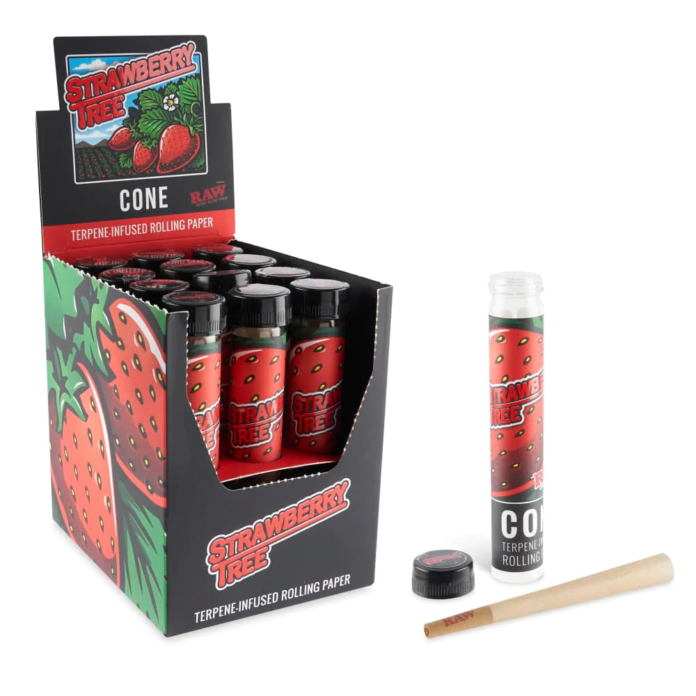 RAW x Orchard Beach | Strawberry Tree Terpene Infused Pre-Rolled Cone | King Size