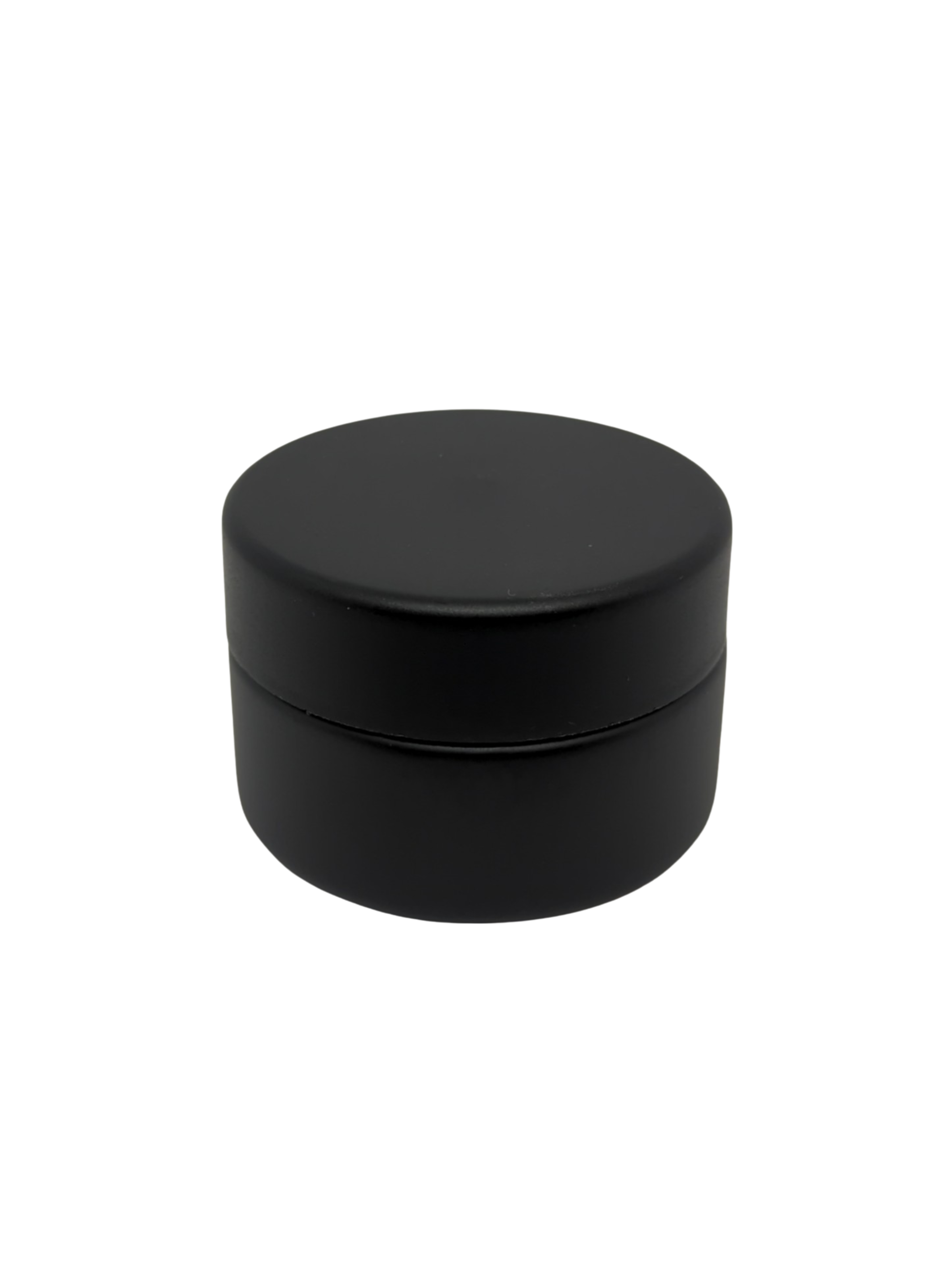 1 oz Glass Jar (Child Resistant) | Matte Black Jar w/ Black Plastic Screw Lid MJ SUpply