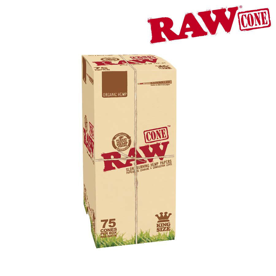 RAW Organic Pre-Rolled Cone King Size – 75/Pack