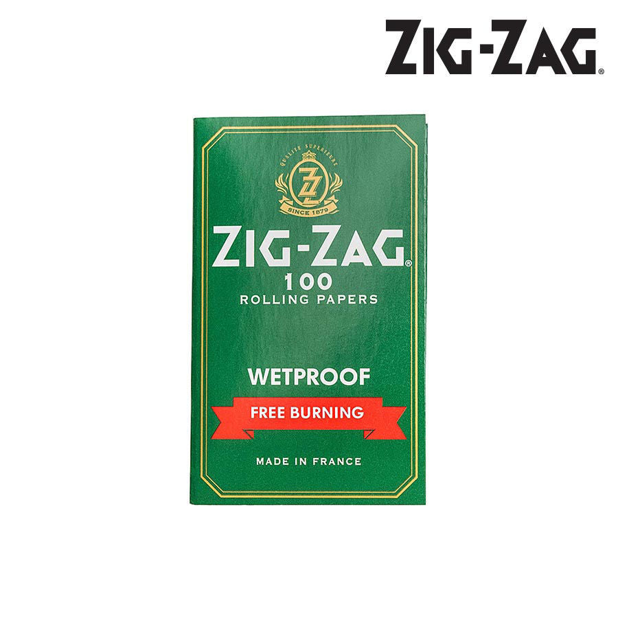 Zig Zag Green Kutcorners Wetproof Free Burning Rolling Papers | Size: Single Wide Double Window