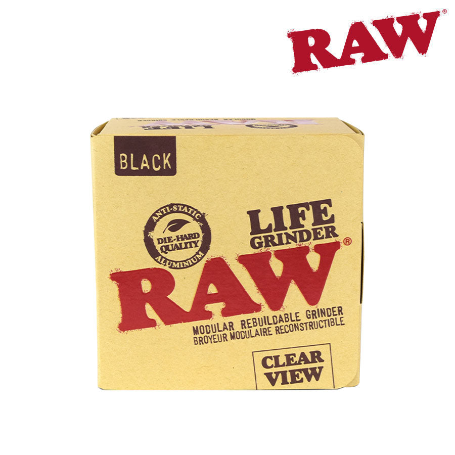 RAW Life Jar Body 4 Piece Grinder | V3 | Black