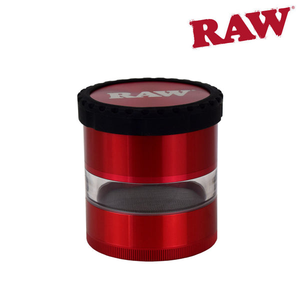 RAW Life Jar Body 4 Piece Grinder | V3 | Red