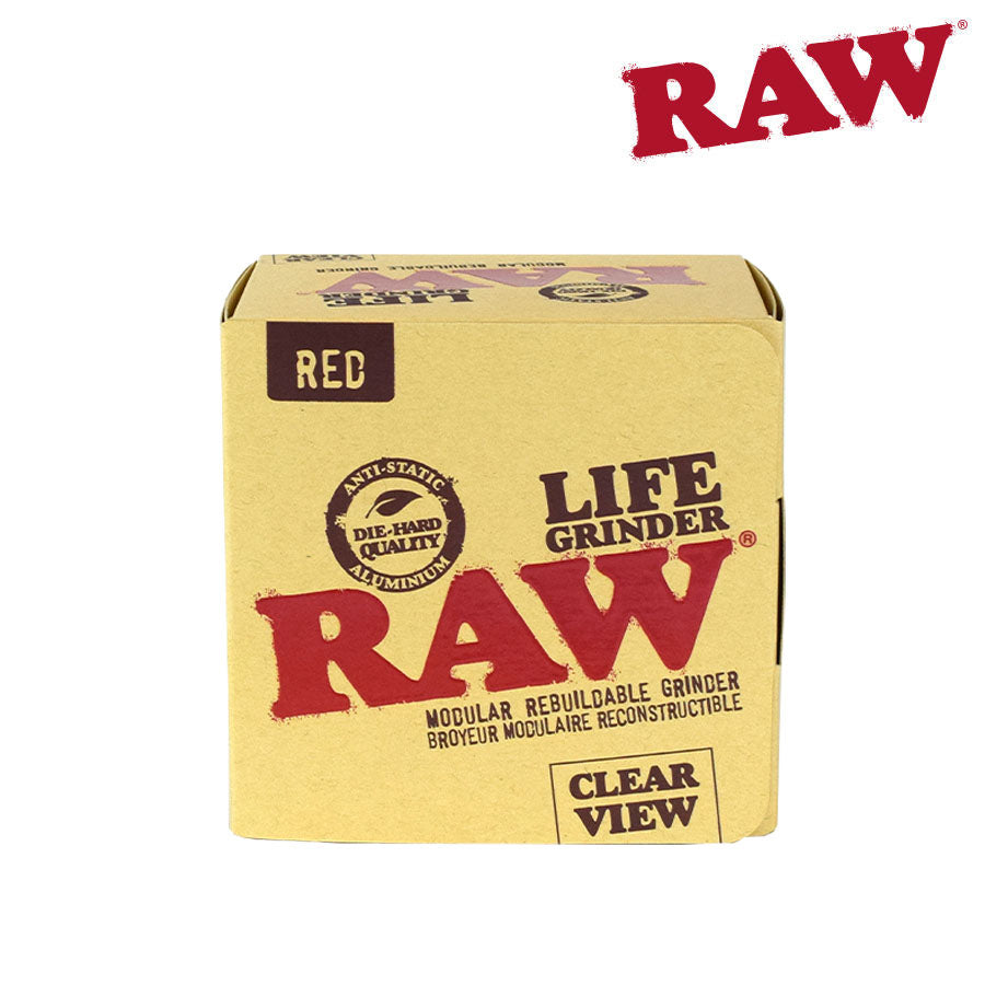 RAW Life Jar Body 4 Piece Grinder | V3 | Red