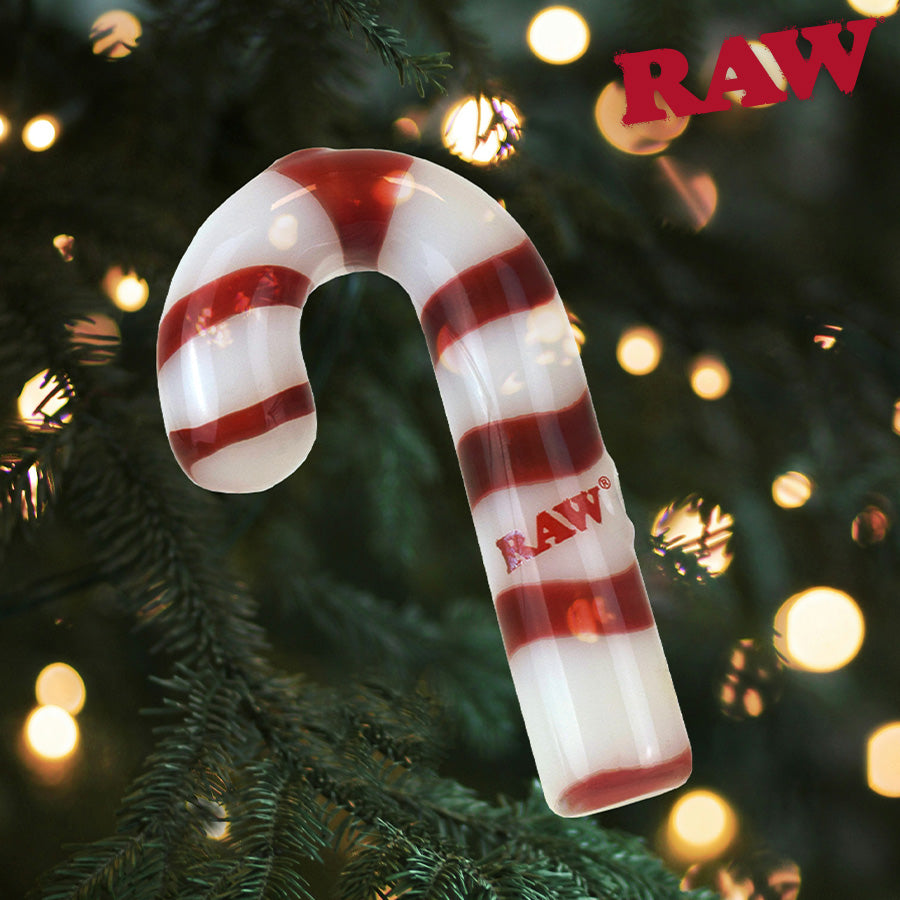 RAW Glass Candy Cane | Cone Holder Pipe
