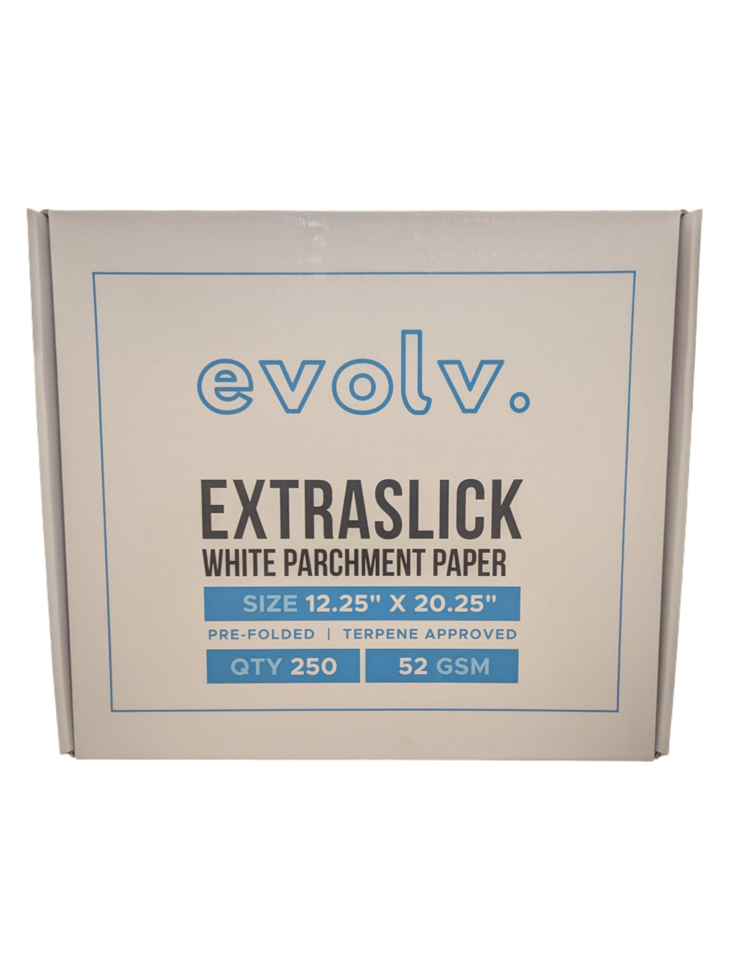 EVOLV | Rosin Press Parchment Sheets | Pre-Folded & Extra-Slick Sheets | 12.25"x20.25" | 250 Count