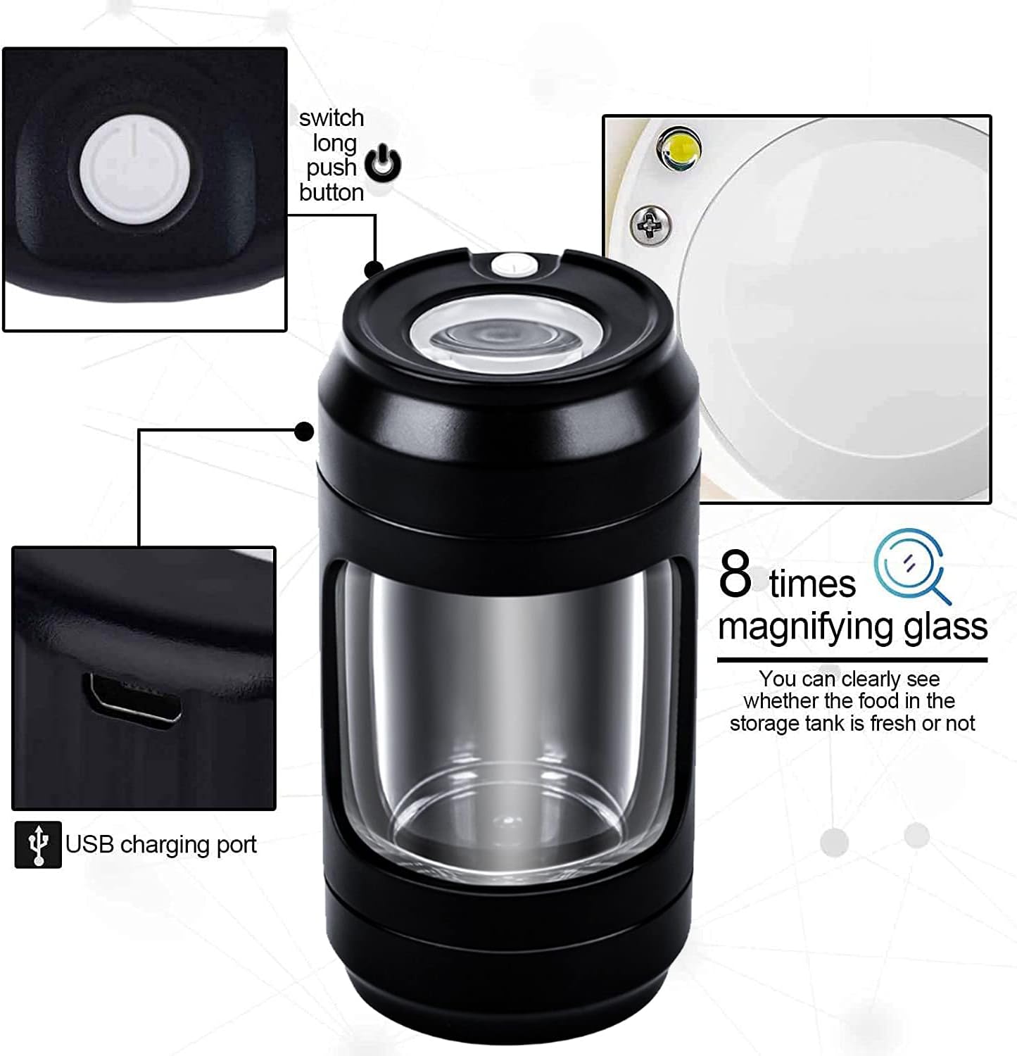 Glow Jar XL | Magnifying Glass Display Jar | Multiple Colour Options