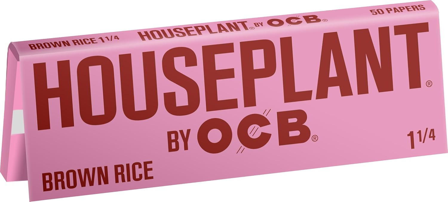 Houseplant by OCB Brown Rice Rolling Papers | Size: 1 1/4