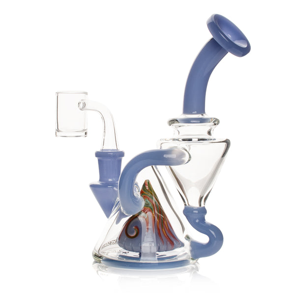 Red Eye Glass 7" Montage Recycler Dab Rig | Periwinkle Blue