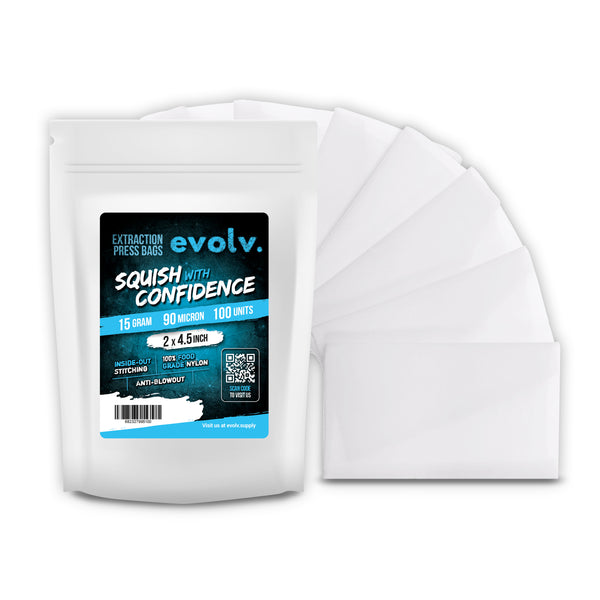 EVOLV Rosin Press Bags - 2" x 4.5" - 90u Micron