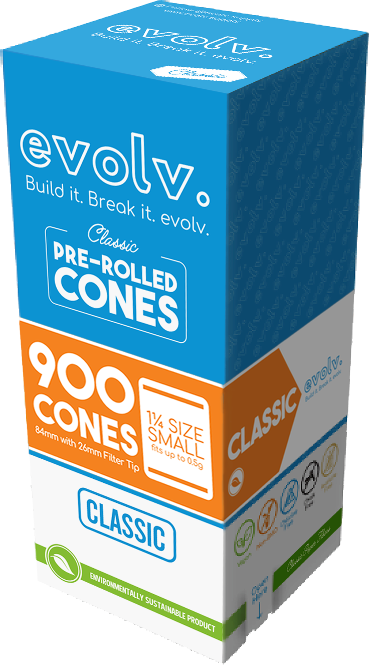 EVOLV Classic Brown Pre-Rolled Cones 1 1/4 - 900/Pack