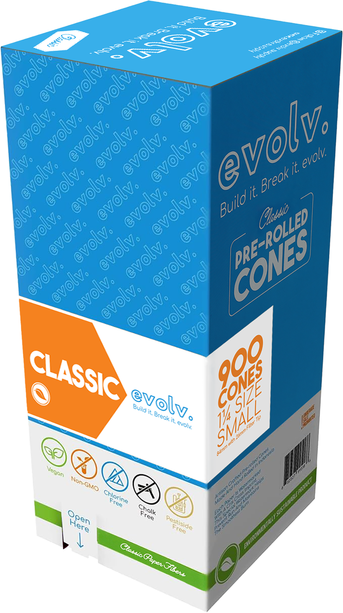 EVOLV Classic Brown Pre-Rolled Cones 1 1/4 - 900/Pack