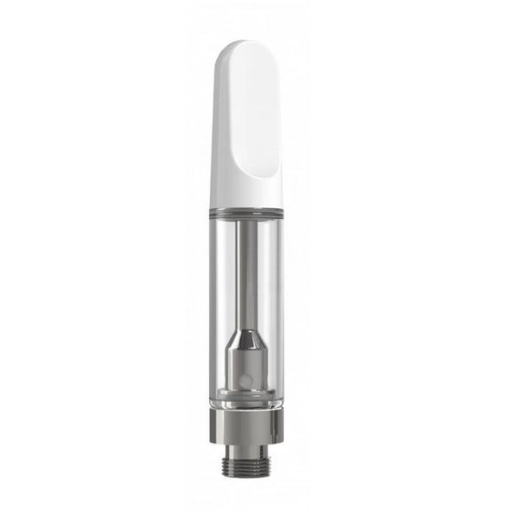 Glass Vaporizer Cartridge /w Ceramic Coil & 2mm hole - WHITE